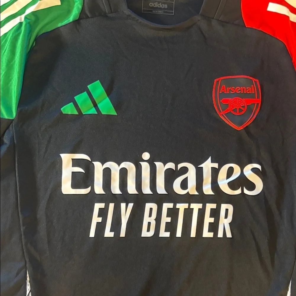 Adidas Arsenal Black Jersey with Green Accent